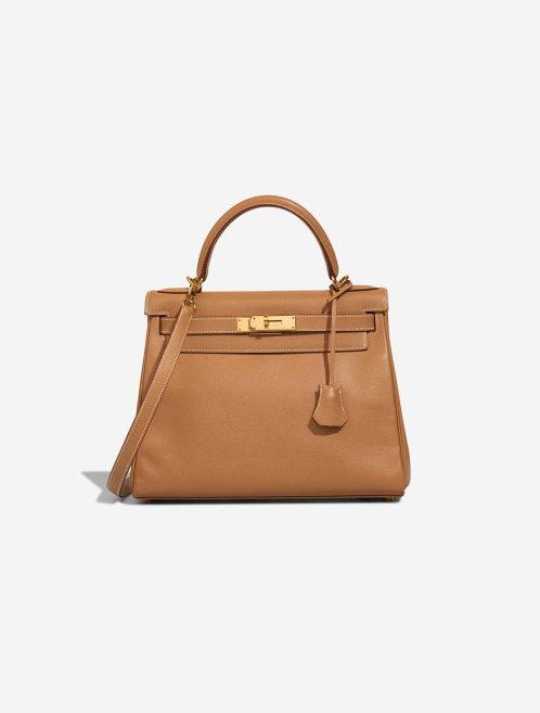 Hermès Kelly 28 Courchevel Tabac Camel Front | Sell your designer bag