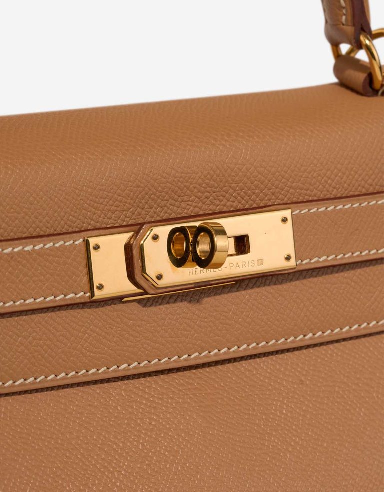 Hermès Kelly 28 Courchevel Tabac Camel Closing System | Sell your designer bag