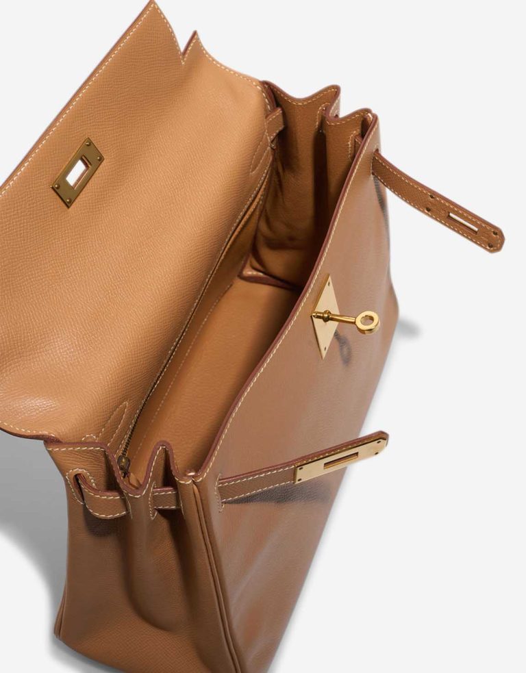 Hermès Kelly 28 Courchevel Tabac Camel Inside | Sell your designer bag