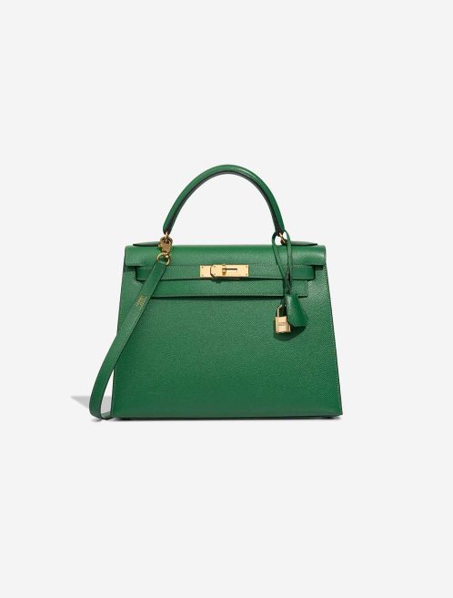 Hermès Kelly 28 Courchevel Vert Émeraude Front | Sell your designer bag