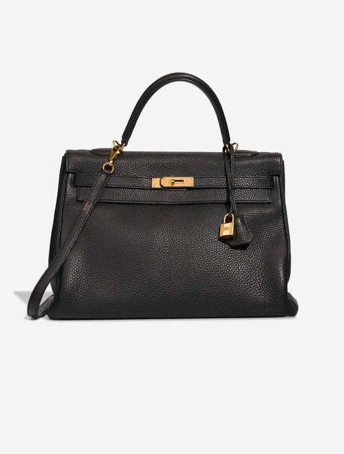 Hermès Kelly 35 Clémence Black Front | Sell your designer bag