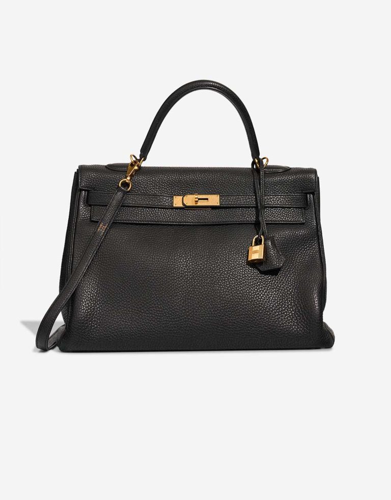 Hermès Kelly 35 Clémence Black Front | Sell your designer bag