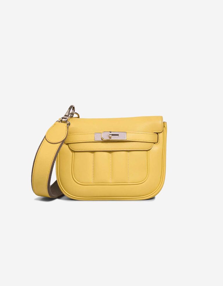 Hermès Berline Mini Swift Jaune Citron Front | Sell your designer bag