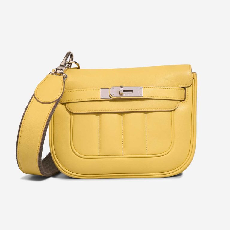 Hermès Berline Mini Swift Jaune Citron Front | Sell your designer bag