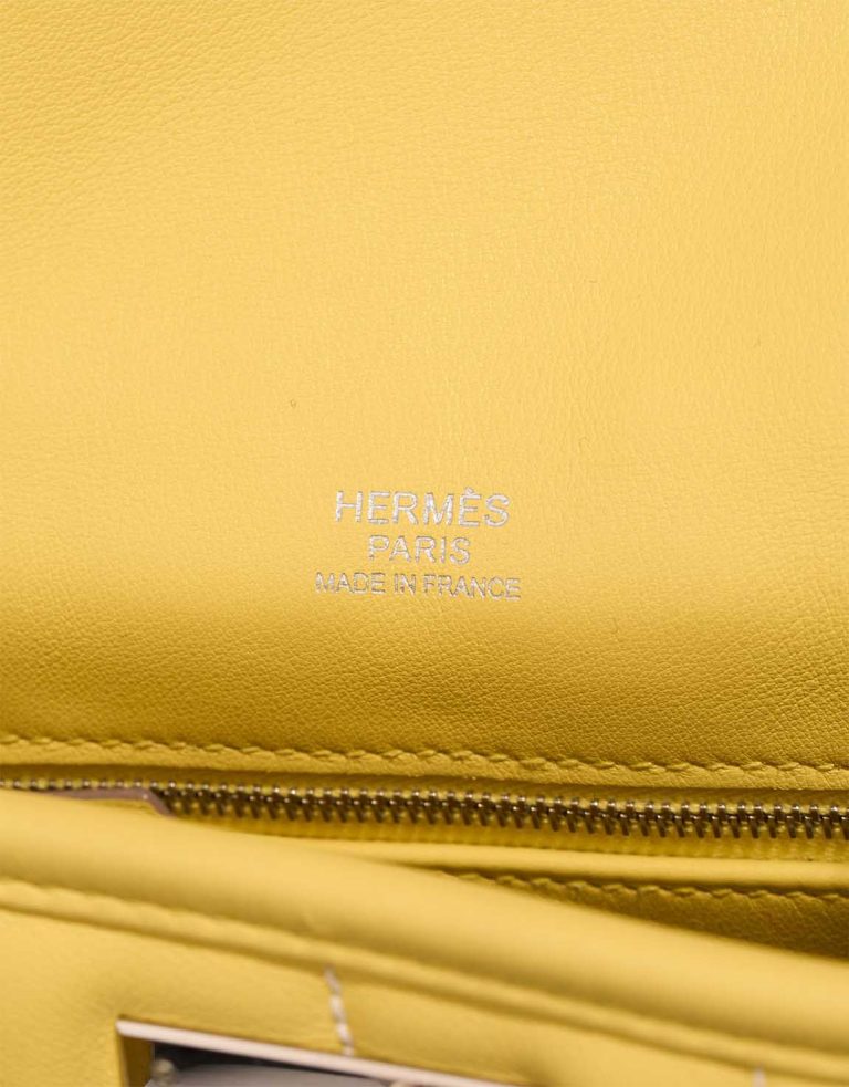 Hermès Berline Mini Swift Jaune Citron Logo | Sell your designer bag