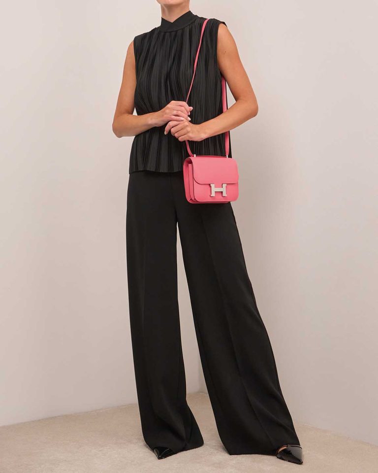 Hermès Constance 18 Epsom Rose Azalée Front | Sell your designer bag