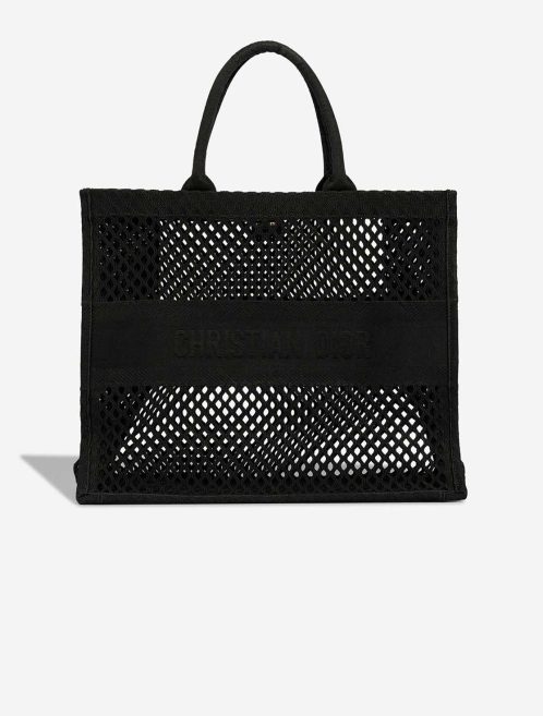 Dior Book Tote Large Canvas Black Front | Sell your designer bag
