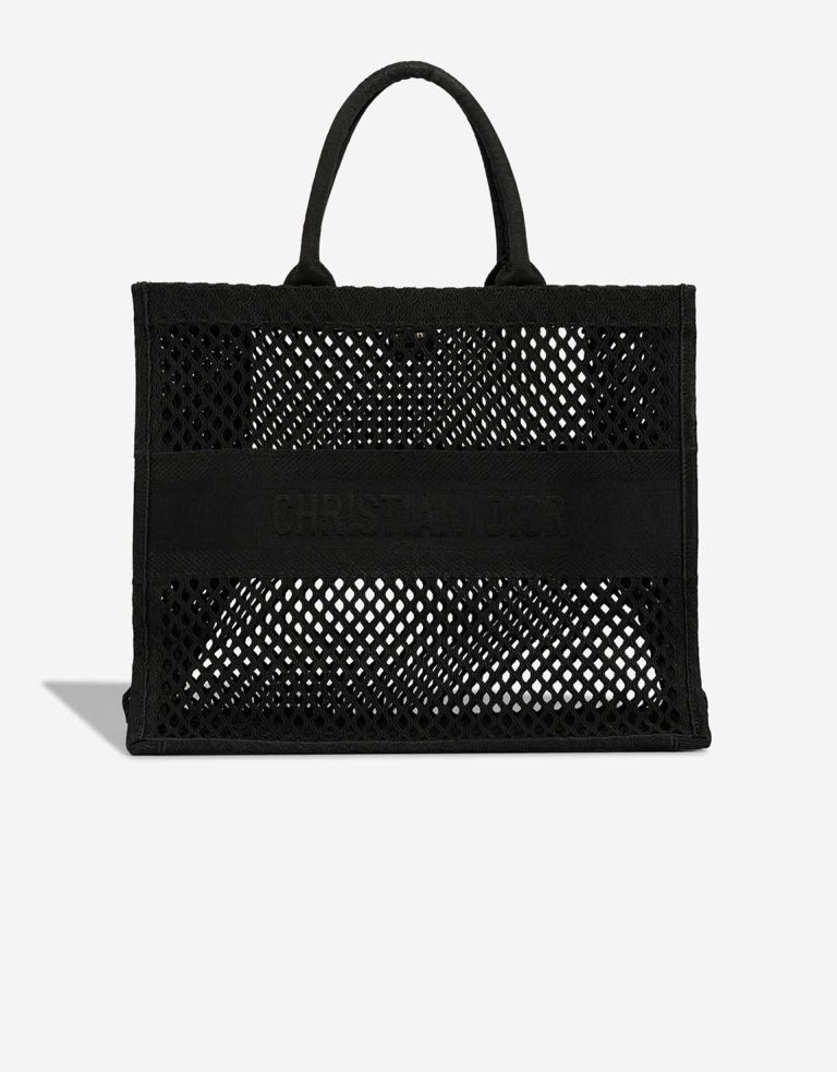Dior Book Tote Large Canvas Black Front | Sell your designer bag