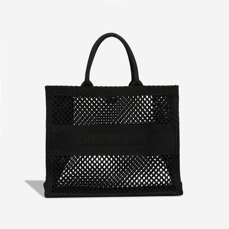 Dior Book Tote Large Canvas Black Front | Sell your designer bag