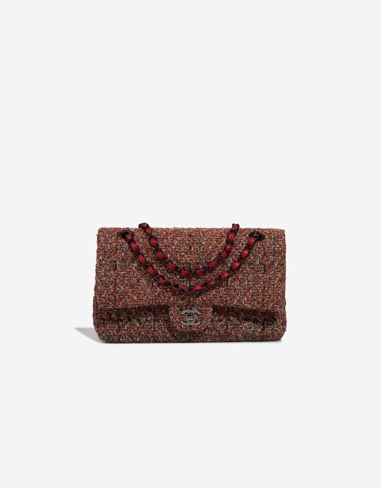 Chanel Timeless Medium Tweed Dark Red Front | Sell your designer bag