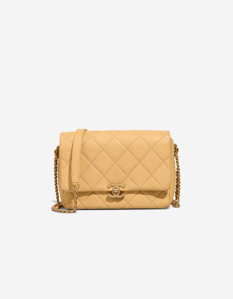 Chanel Timeless Small Caviar Yellow Front | Sell your designer bag