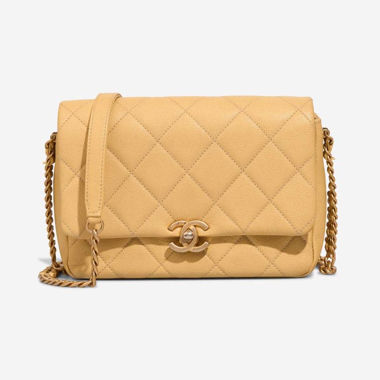 Chanel Timeless Small Caviar Yellow Front | Sell your designer bag