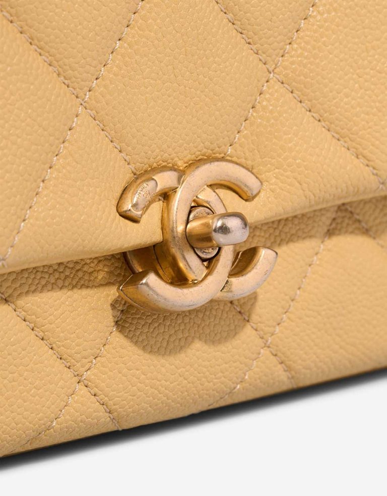 Chanel Timeless Small Caviar Yellow Closing System | Sell your designer bag
