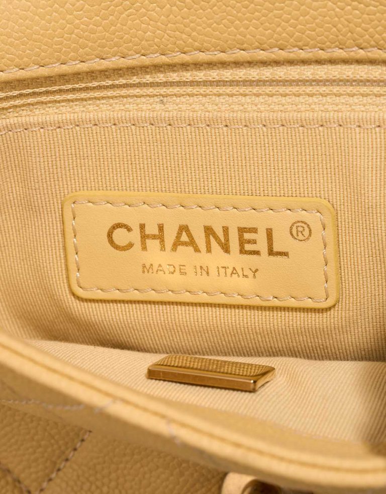 Chanel Timeless Small Caviar Yellow Logo | Sell your designer bag