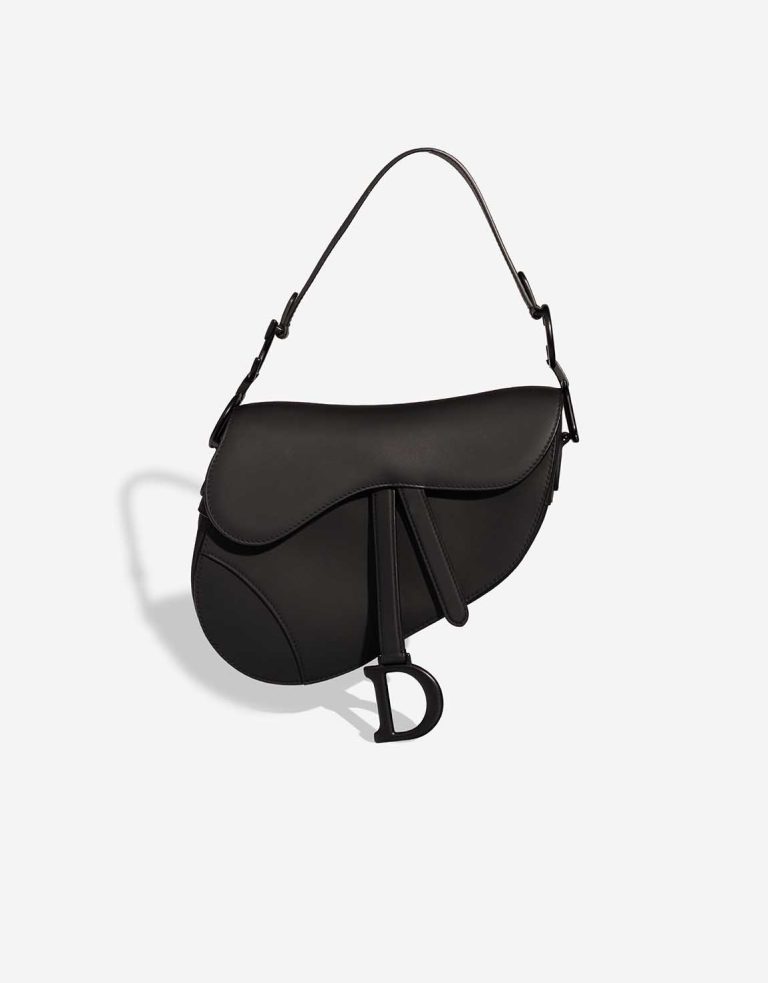 Dior Saddle Medium Calf Black Front | Sell your designer bag