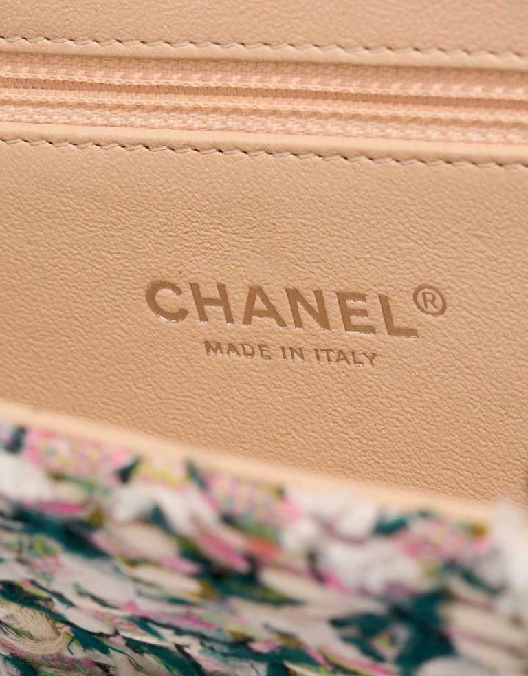Chanel Beauty Lock Flap Bag Tweed Multicolour / Green Logo | Sell your designer bag