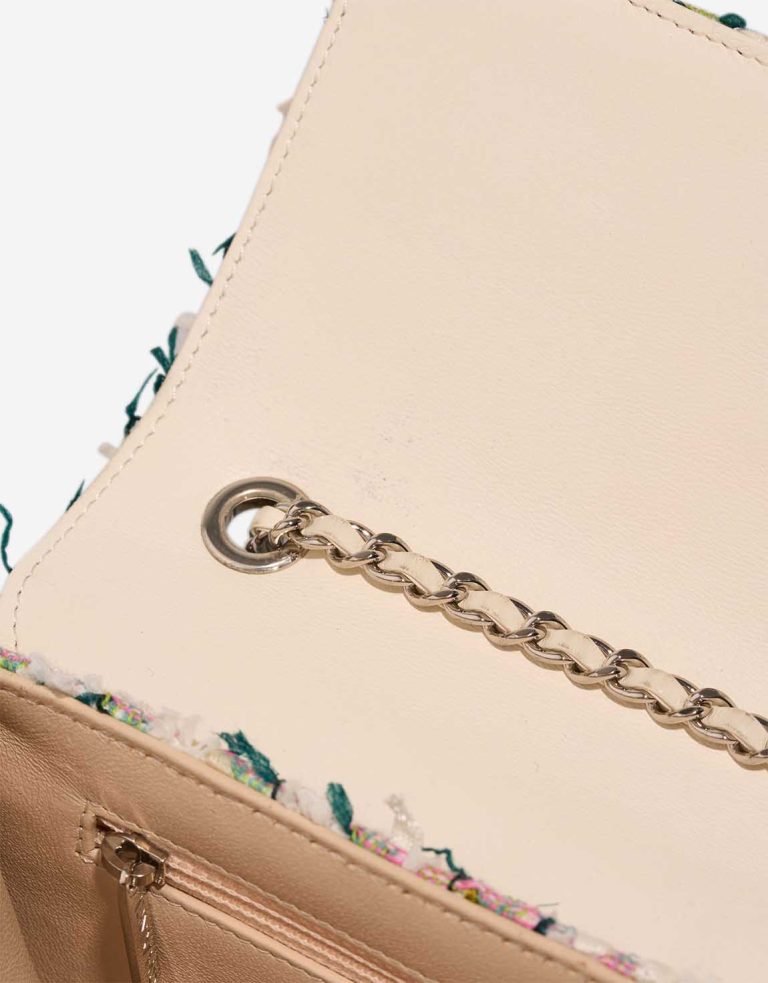 Chanel Beauty Lock Flap Bag Tweed Multicolour / Green Signs of wear | Sell your designer bag