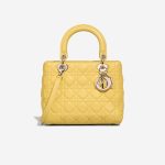 Dior Lady Medium Lamb Lime Yellow Front | Sell your designer bag