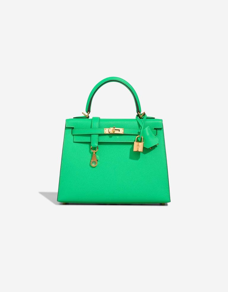 Hermès Kelly 25 Epsom Vert Comics Front | Sell your designer bag
