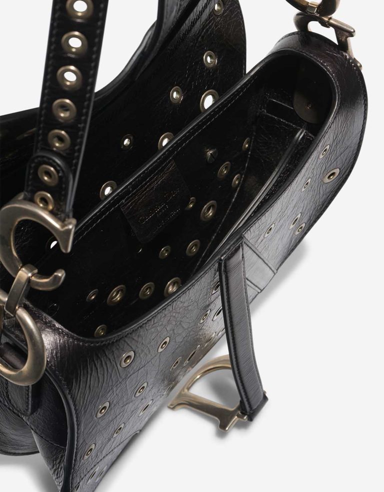 Dior Saddle Medium Aged Calf Black Inside | Sell your designer bag