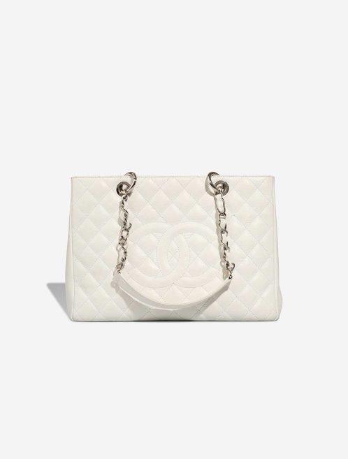 Chanel Shopping Tote GST Caviar White Front | Sell your designer bag
