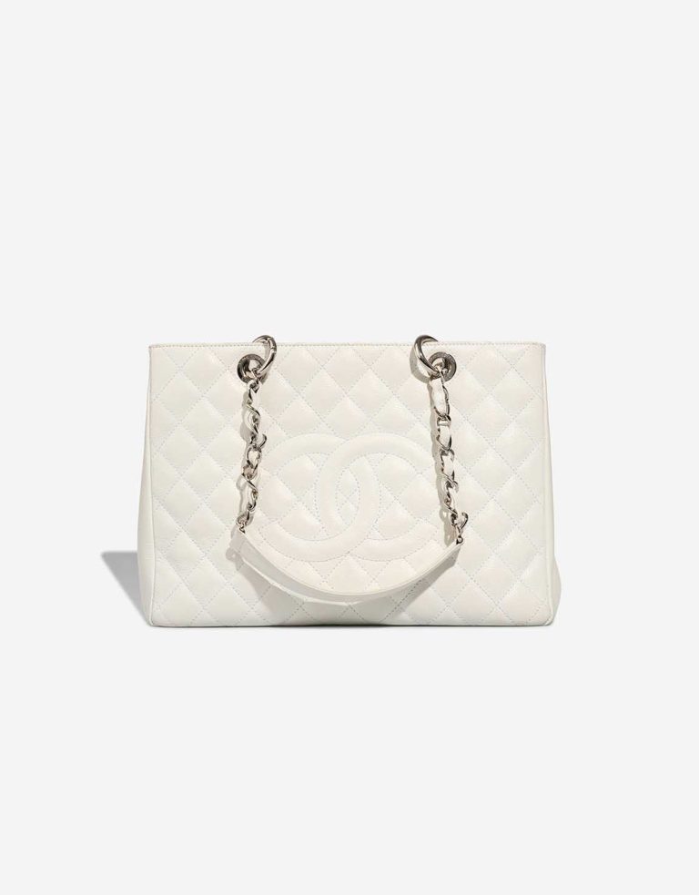 Chanel Shopping Tote GST Caviar White Front | Sell your designer bag