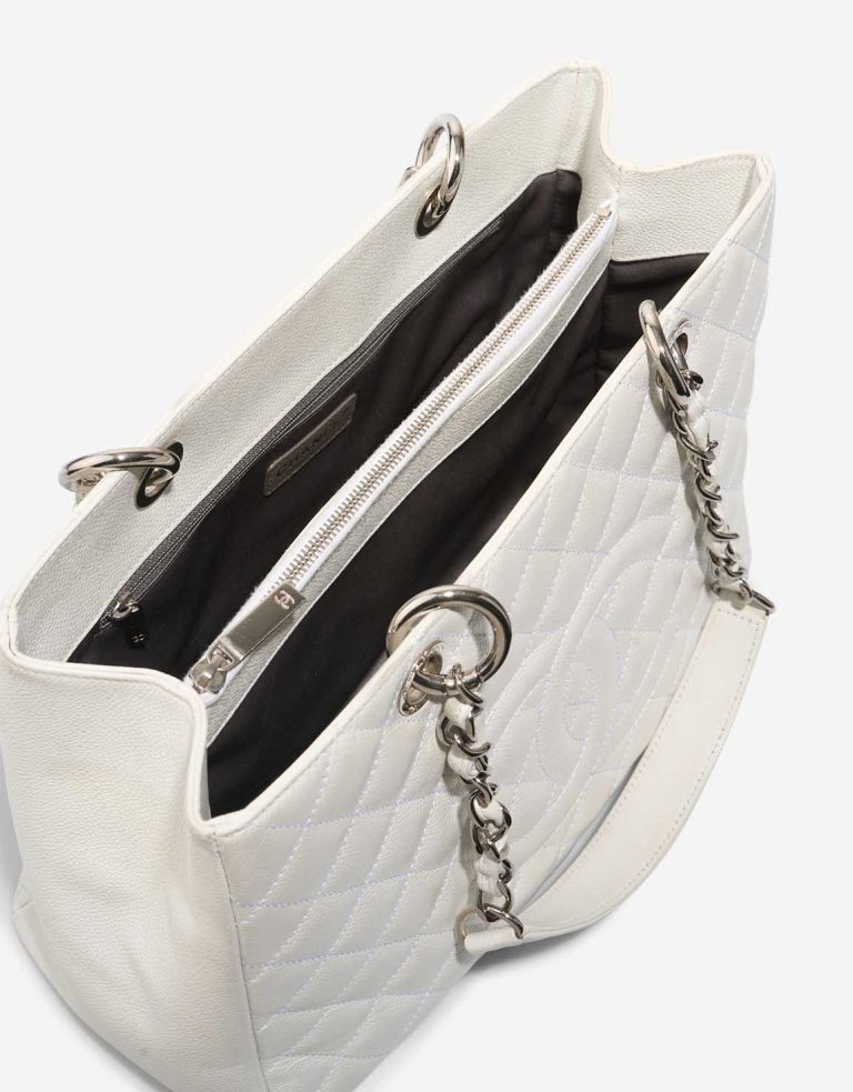 Chanel Shopping Tote GST Caviar White Inside | Sell your designer bag
