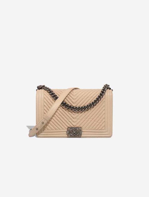 Chanel Boy Large Lamb Beige Front | Sell your designer bag