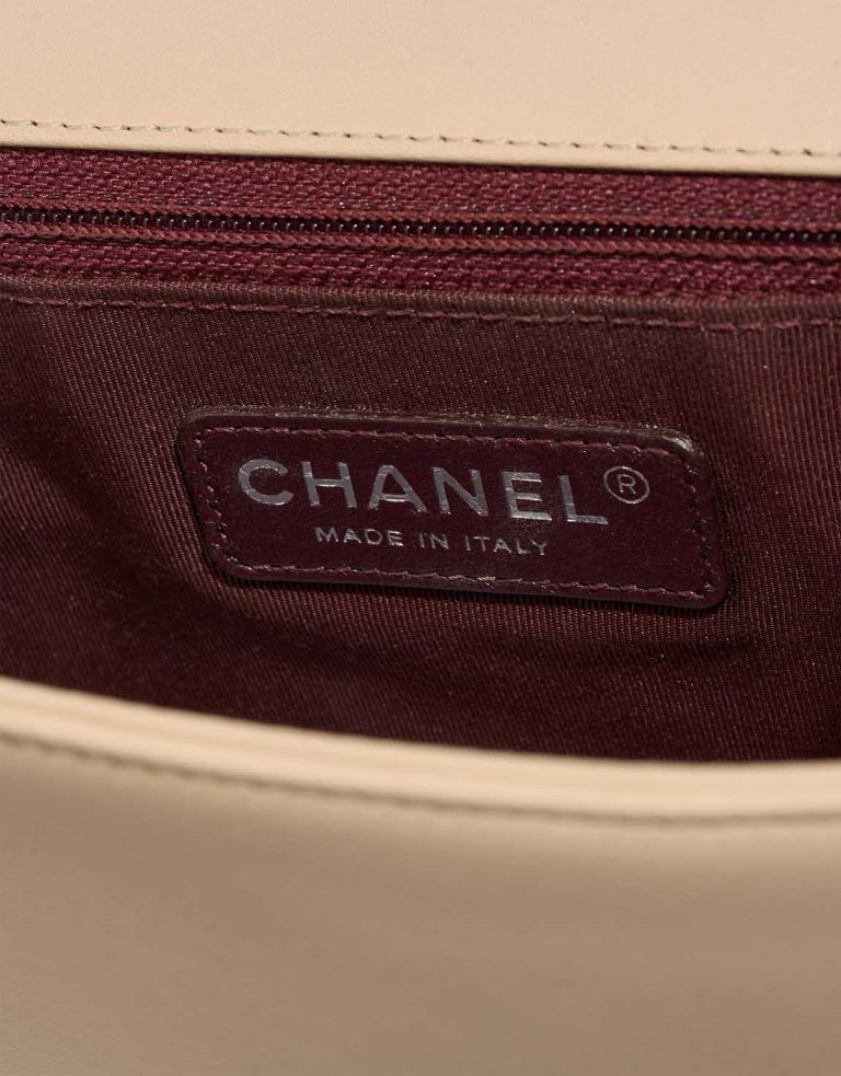 Chanel Boy Large Lamb Beige Logo | Sell your designer bag