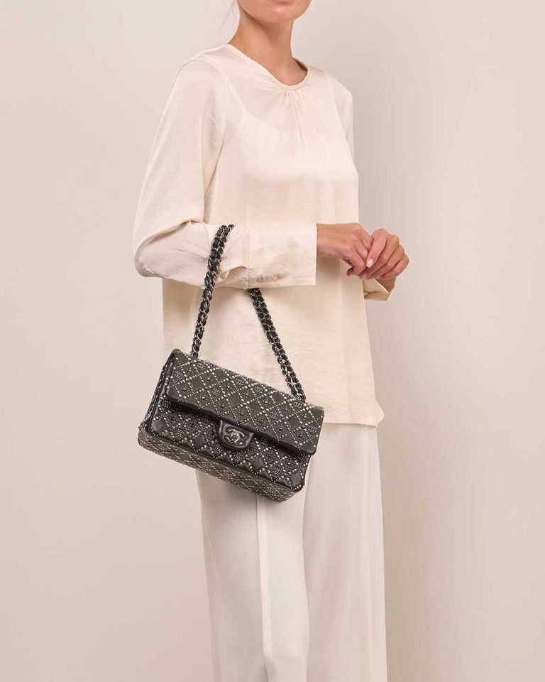 Chanel Timeless Medium Lamb Black Front | Sell your designer bag