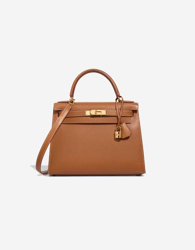 Hermès Kelly 28 Courchevel Gold Front | Sell your designer bag