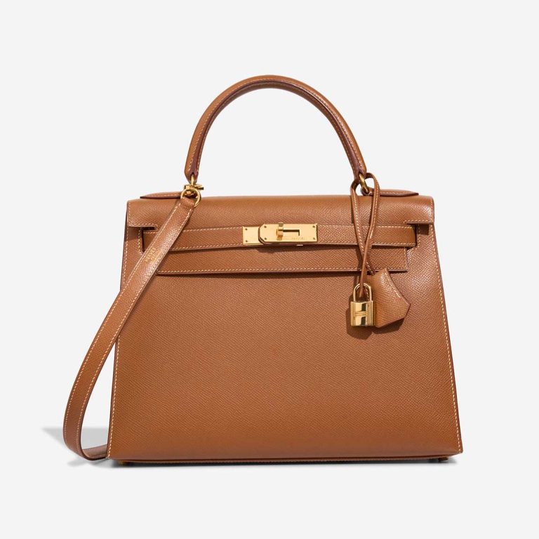 Hermès Kelly 28 Courchevel Gold Front | Sell your designer bag