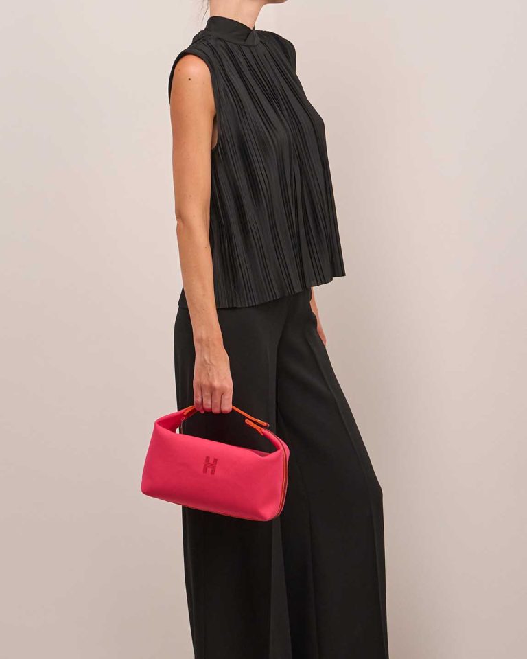 Hermès Bride-à-Brac Wool Rose Extrême / Orange H / Rouge H Front | Sell your designer bag