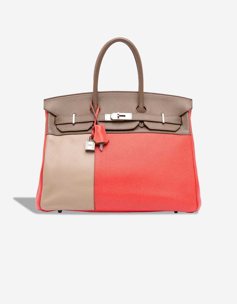 Hermès Birkin Cascade 35 Swift / Clémence Rose Jaipur / Étoupe / Argile Front | Sell your designer bag