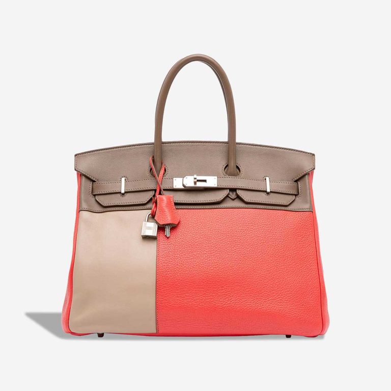 Hermès Birkin Cascade 35 Swift / Clémence Rose Jaipur / Étoupe / Argile Front | Sell your designer bag