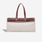 Hermès Herbag Cabas MM Toile / Vache Hunter Bordeaux / Écru Front | Sell your designer bag