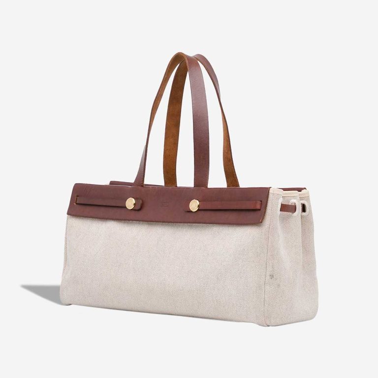 Hermès Herbag Cabas MM Toile / Vache Hunter Bordeaux / Écru | Sell your designer bag