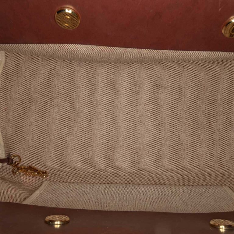 Hermès Herbag Cabas MM Toile / Vache Hunter Bordeaux / Écru Inside | Sell your designer bag
