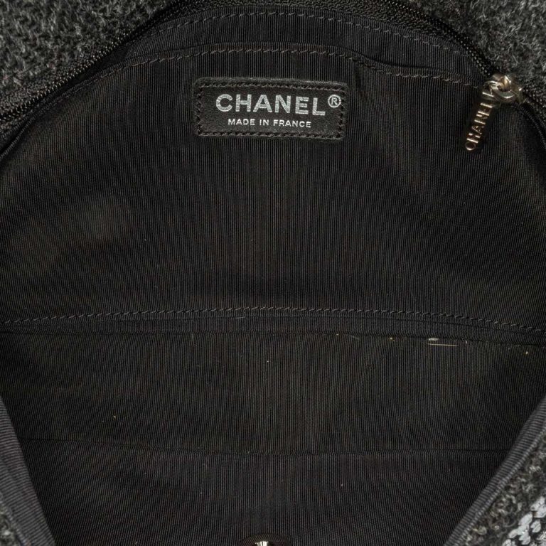 Chanel Timeless Strass Embellished Medium Tweed Black Inside | Sell your designer bag
