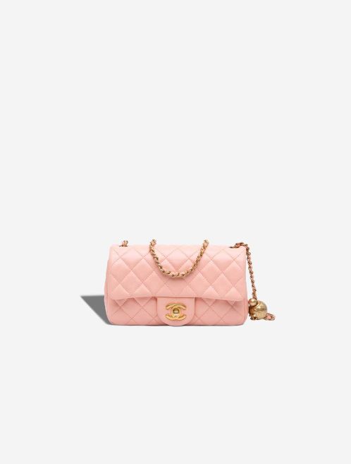 Chanel Timeless Pearl Crush Mini Rectangular Lamb Pink Front | Sell your designer bag