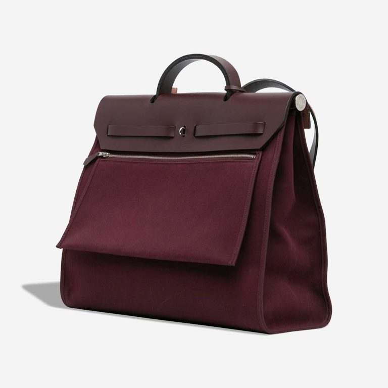 Hermès Herbag 39 Toile / Vache Hunter Bordeaux / Rouge Sellier | Sell your designer bag