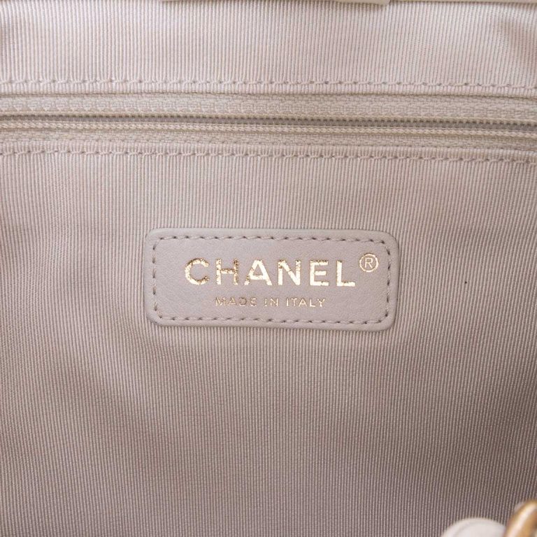 Chanel Shopping Tote Lamb White Logo | Sell your designer bag