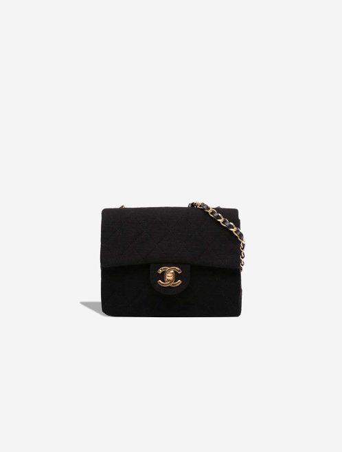 Chanel Timeless Mini Square Jersey Black Front | Sell your designer bag