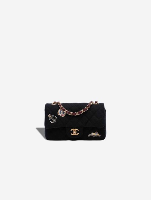Chanel Timeless Paris-Hamburg Mini Rectangular Lamb / Jersey Blue / Red Front | Sell your designer bag