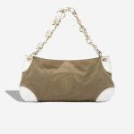 Chanel Olsen CC Shoulder Bag Canvas / Lamb Brown / White Front | Sell your designer bag
