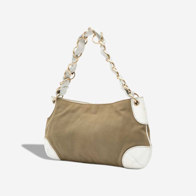 Chanel Olsen CC Shoulder Bag Canvas / Lamb Brown / White | Sell your designer bag