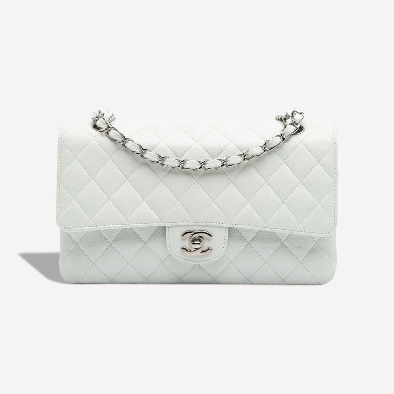 Chanel Timeless Medium Caviar White Front | Sell your designer bag