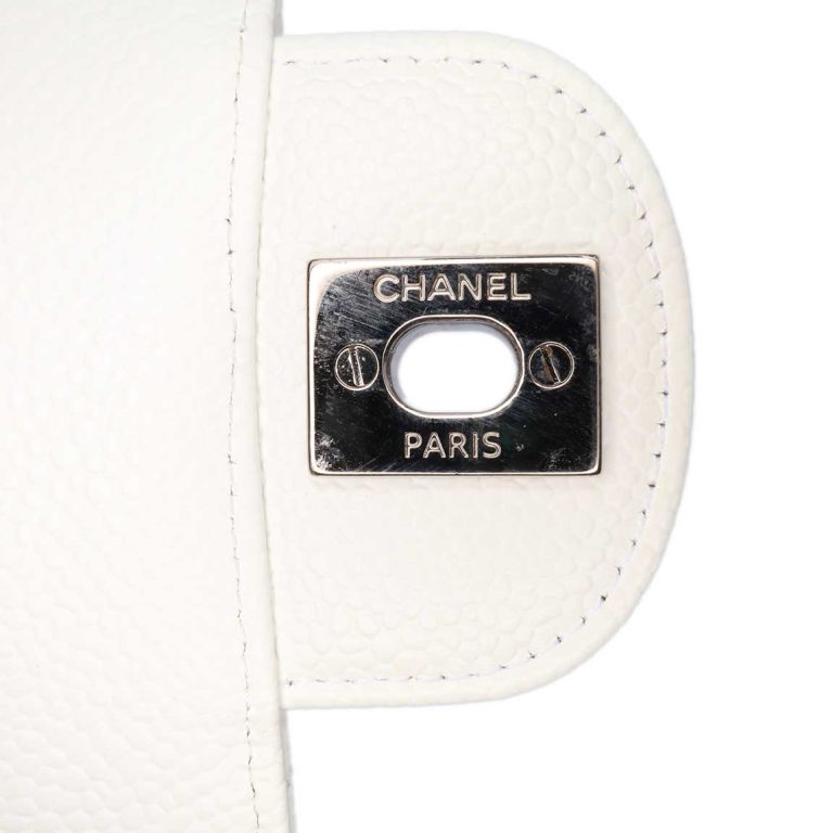 Chanel Timeless Medium Caviar White Front | Sell your designer bag