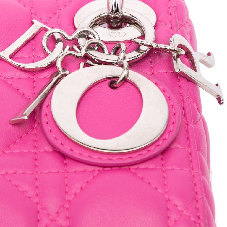 Dior Lady Micro Lamb Pink Front | Sell your designer bag
