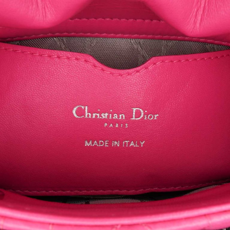 Dior Lady Micro Lamb Pink Logo | Sell your designer bag